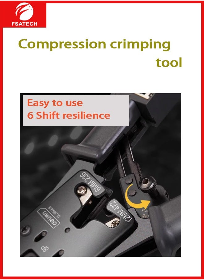 Multifunction crimping tool with lan cable tester