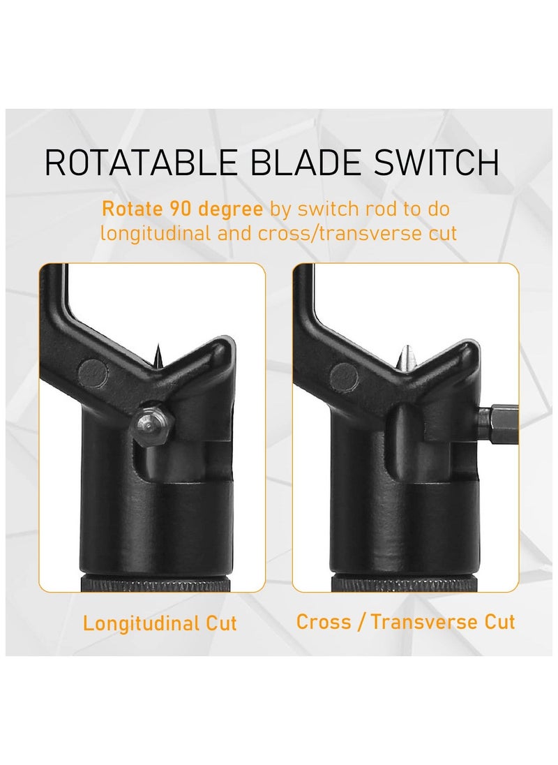 Armored Cable Stripper Tools, 8-28mm Wire Stripper, Coax Mid Span Cable Stripper, Radial Cutter Slitting Ring Tools, Coax Round Cable Jacket Stripping, Armored Fiber Optic Cable Stripper Tools