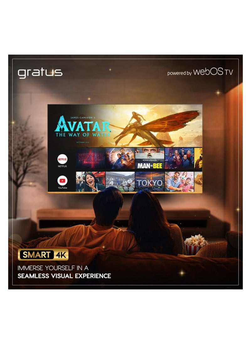 Gratus WebOS powered 4K Edgeless UHD 65 inch LED SMART TV with ThinQ AI