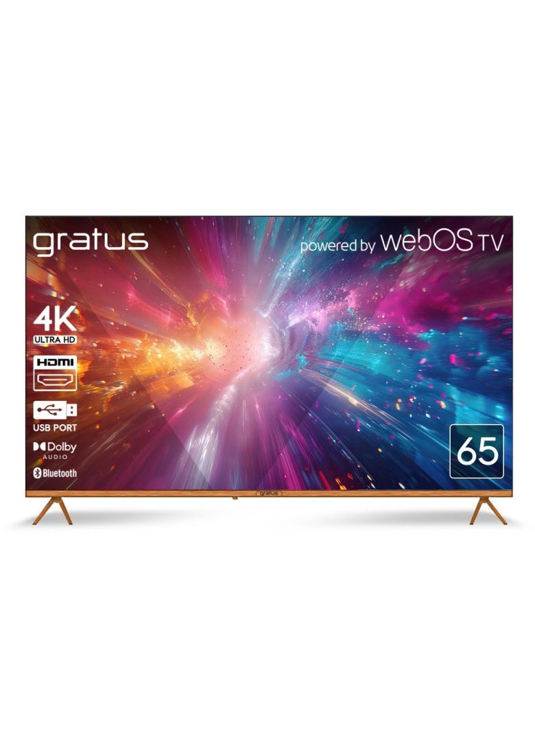 Gratus WebOS powered 4K Edgeless UHD 65 inch LED SMART TV with ThinQ AI