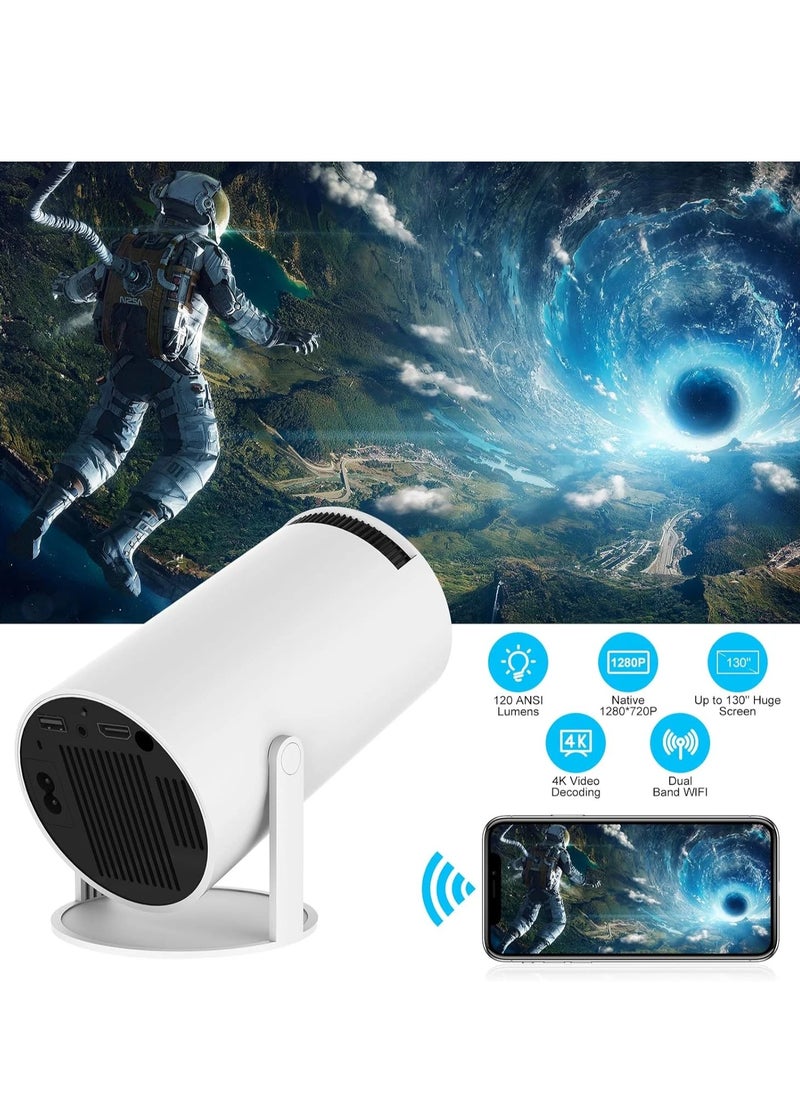 BLUBORY T5 4K Smart Portable Projector With Fast Wireless Connection