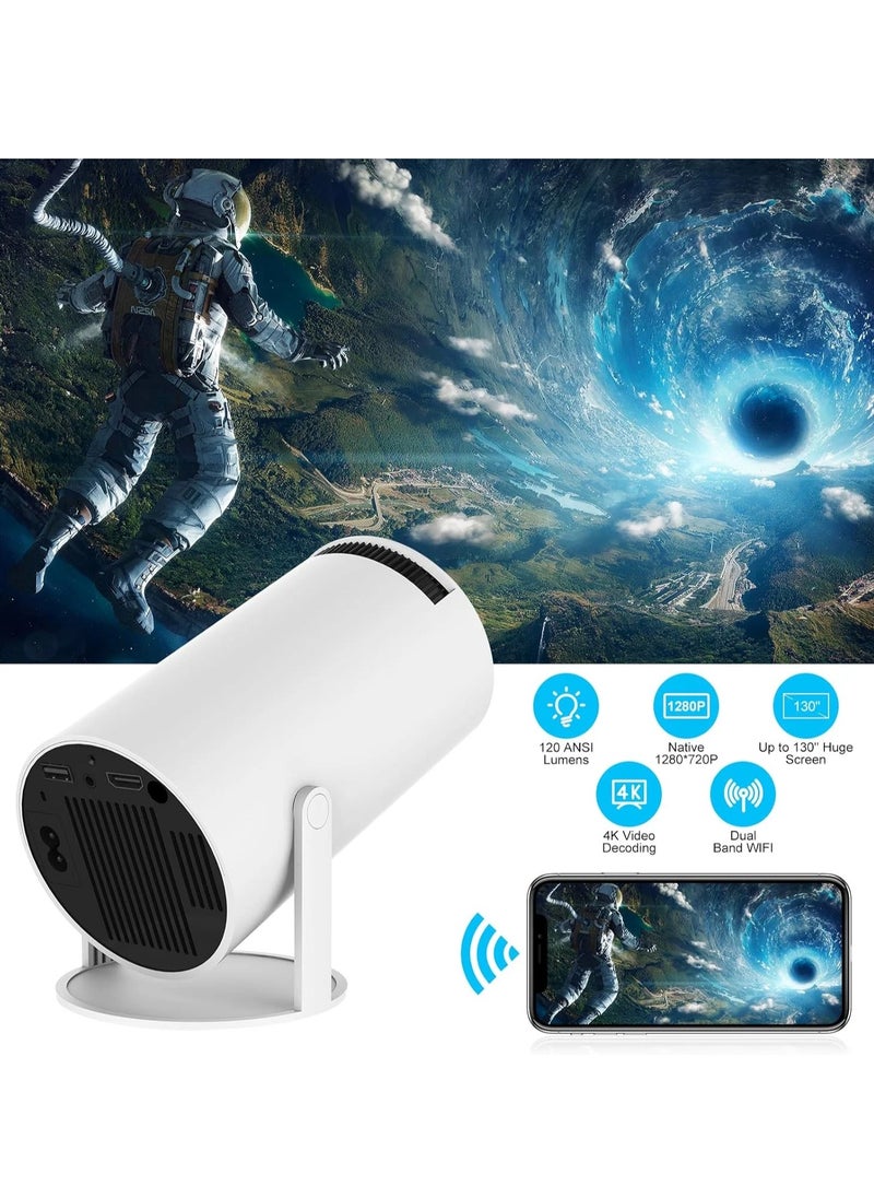BLUBORY T5 4K Smart Portable Projector With Fast Wireless Connection