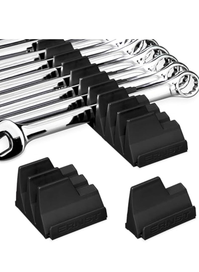 20 Pcs Magnetic Wrench Pro Wrench Storage, Tool Drawer Organizers, for 20 Wrenches - Black