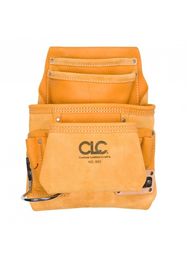 CLC Custom Leathercraft I933 Carpenter's Nail and Tool Bag, Top Grain, 10-Pocket