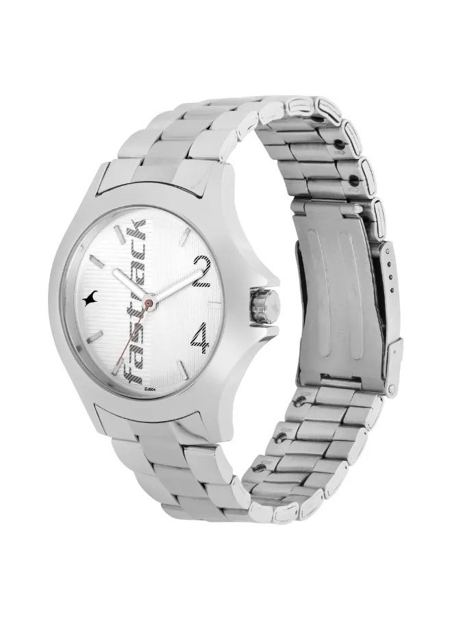 Men's Analog Round Shape Stainless Steel Wrist Watch - 3220SM01 - 49 Mm