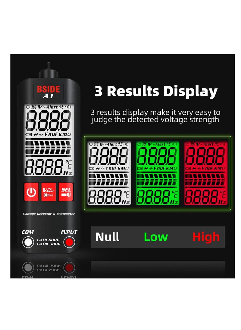 Automatic Anti-Burn Intelligent Digital Multimeter Zero and Fire Wires Tester Non Voltage Detector Fast Accurately Measures Voltage Current Conductor On/Off Color Ring Resistance