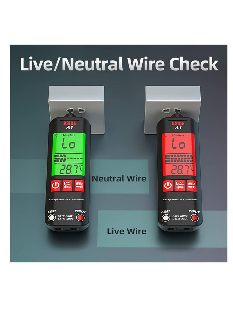 Automatic Anti-Burn Intelligent Digital Multimeter Zero and Fire Wires Tester Non Voltage Detector Fast Accurately Measures Voltage Current Conductor On/Off Color Ring Resistance