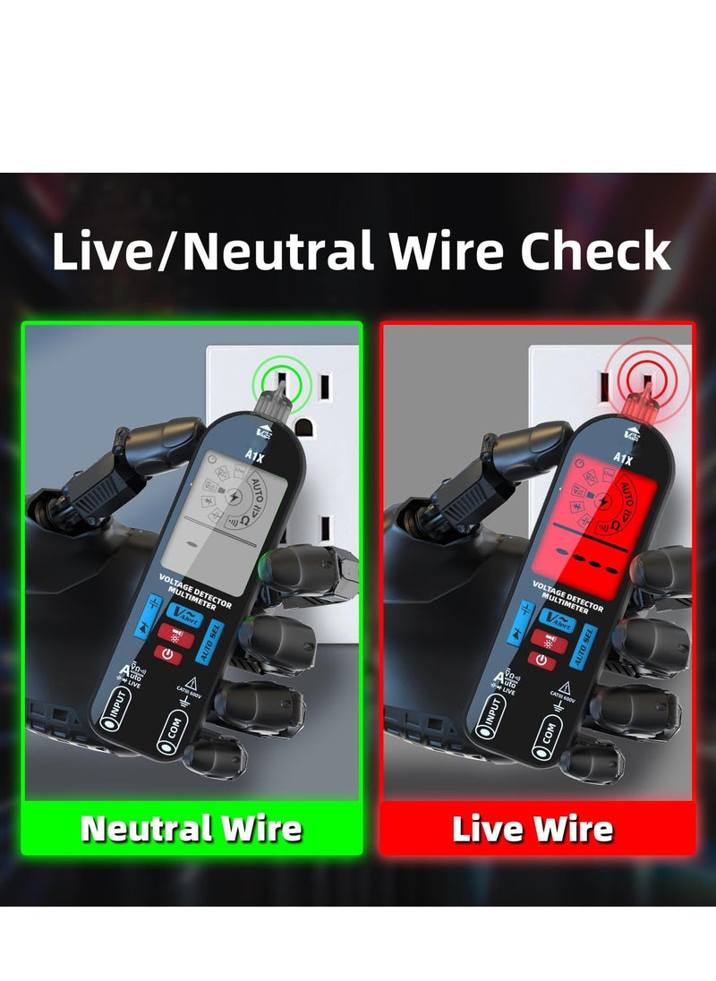 Smart Digital Multimeter, Rechargeable Voltmeter, Capacitance Diode Current Resistance Continuity Frequency AC DC Voltage Tester