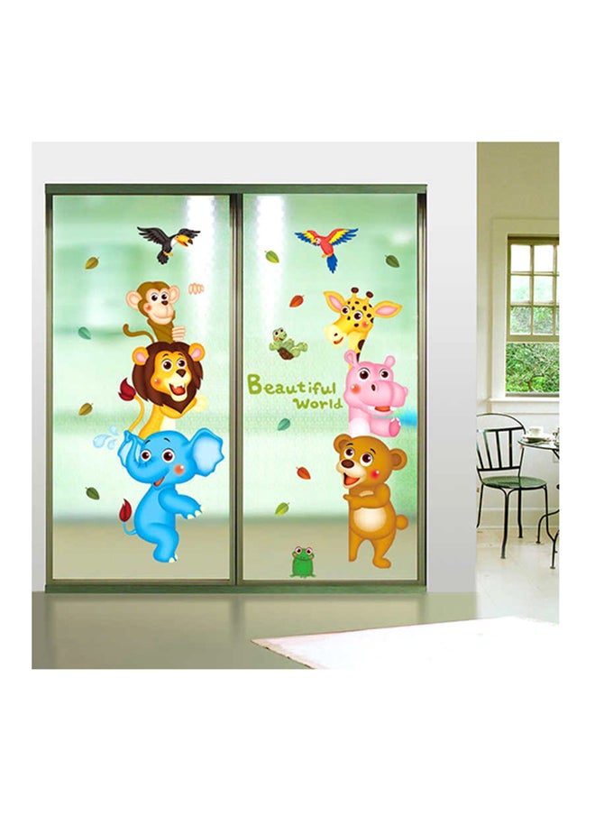 Cartoon Removable Wall Sticker Multicolour 60x40centimeter