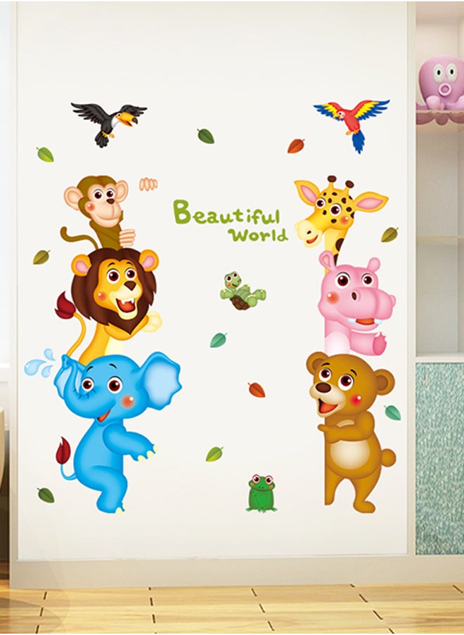 Cartoon Removable Wall Sticker Multicolour 60x40centimeter