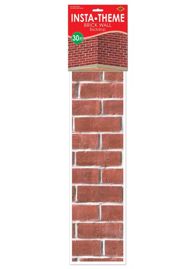 Brick Wall Backdrop Party Accessory (1 count) (1/Pkg)