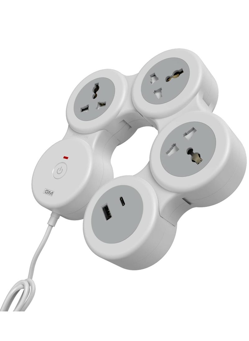 G-Hoop 4+1 Spike Guard with USB Ports – Master Switch & Overload Protection for Enhanced Safety and Convenience