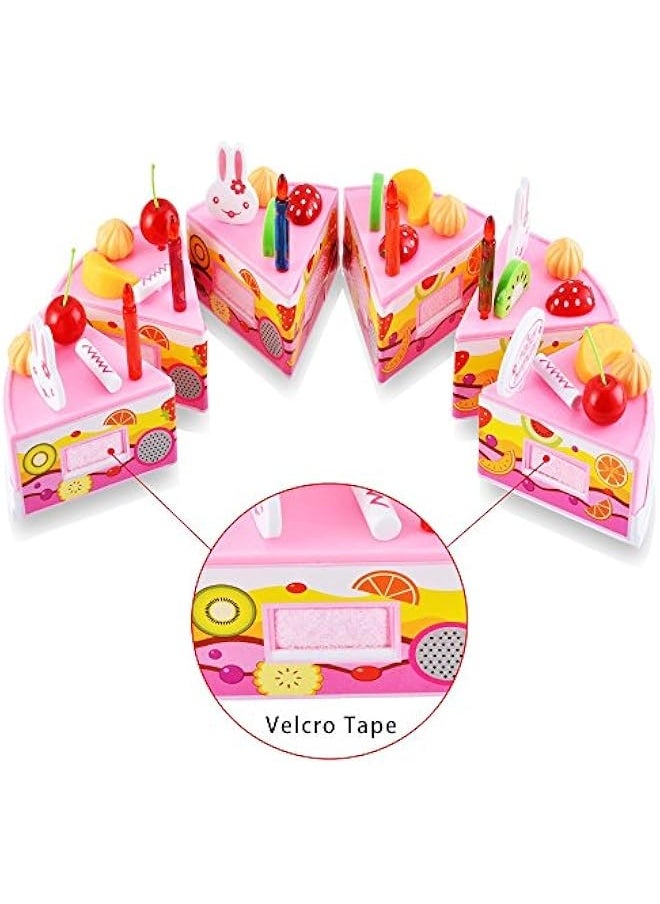 Children's Birthday Cake Play Set with Candles 37-Pieces