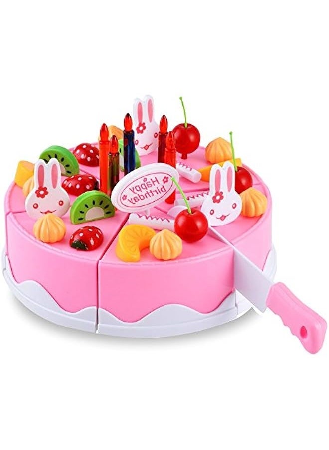 Children's Birthday Cake Play Set with Candles 37-Pieces