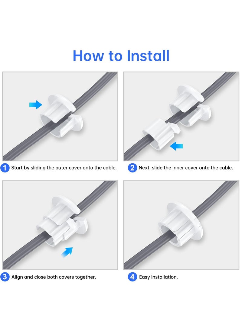 Wall Bushing for Starlink Dishy Ethernet Cable, 1Inch Starlink Cable Routing Kit, High Quality Wall Cable Feed Through Bushing for Starlink Cable Grommet and Furniture Wire Holes