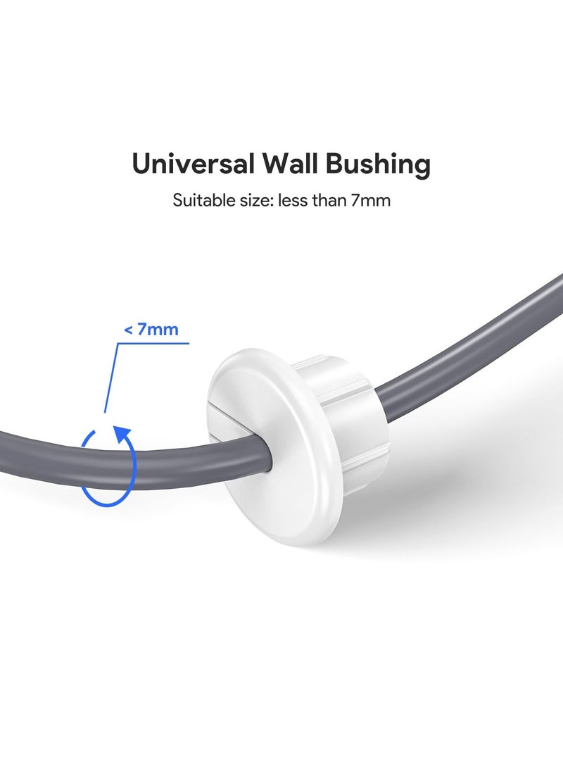 Wall Bushing for Starlink Dishy Ethernet Cable, 1Inch Starlink Cable Routing Kit, High Quality Wall Cable Feed Through Bushing for Starlink Cable Grommet and Furniture Wire Holes