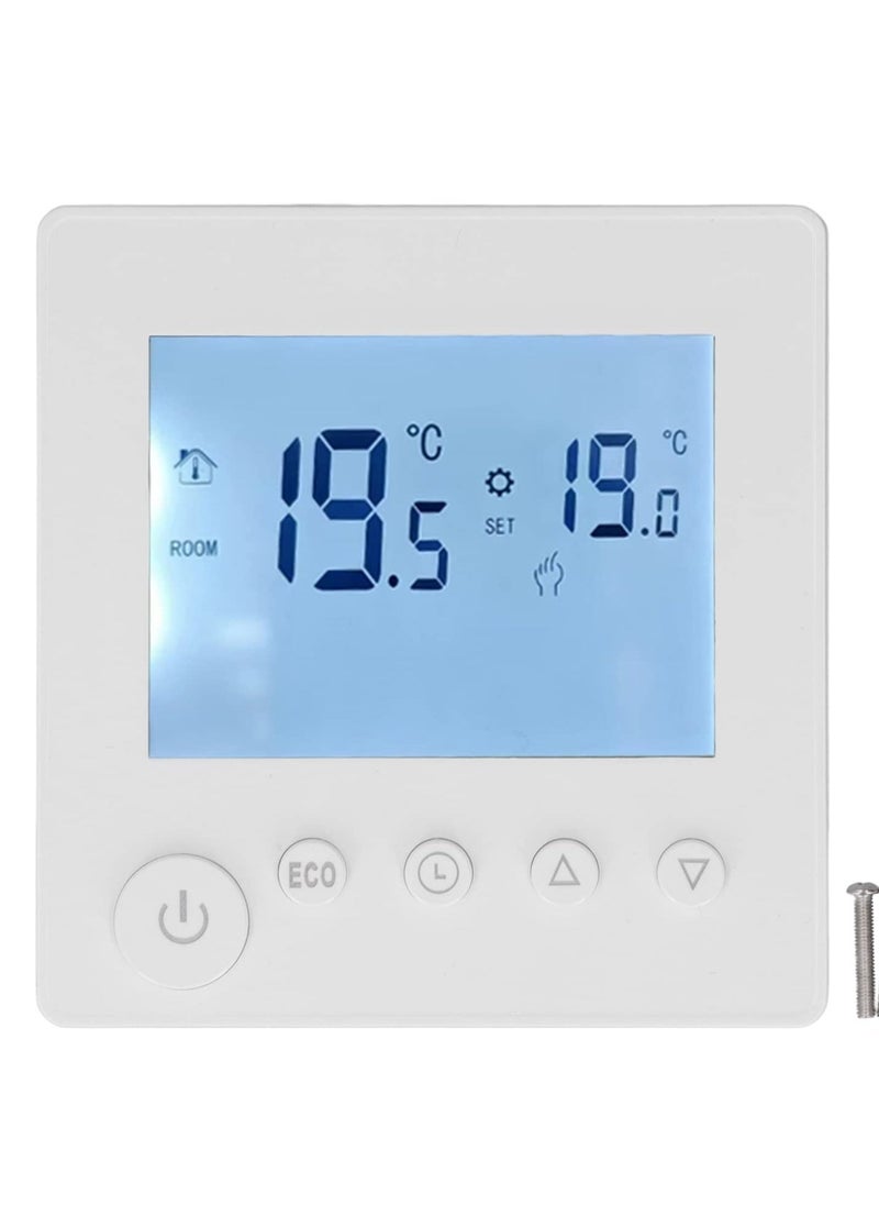 Smart Thermostat 16A LCD Display Non Programmable Thermostat for Home Digital Thermostat with NTC Temperature Sensor 2 Wire Thermostat for Heat Control Ideal for Smart Home