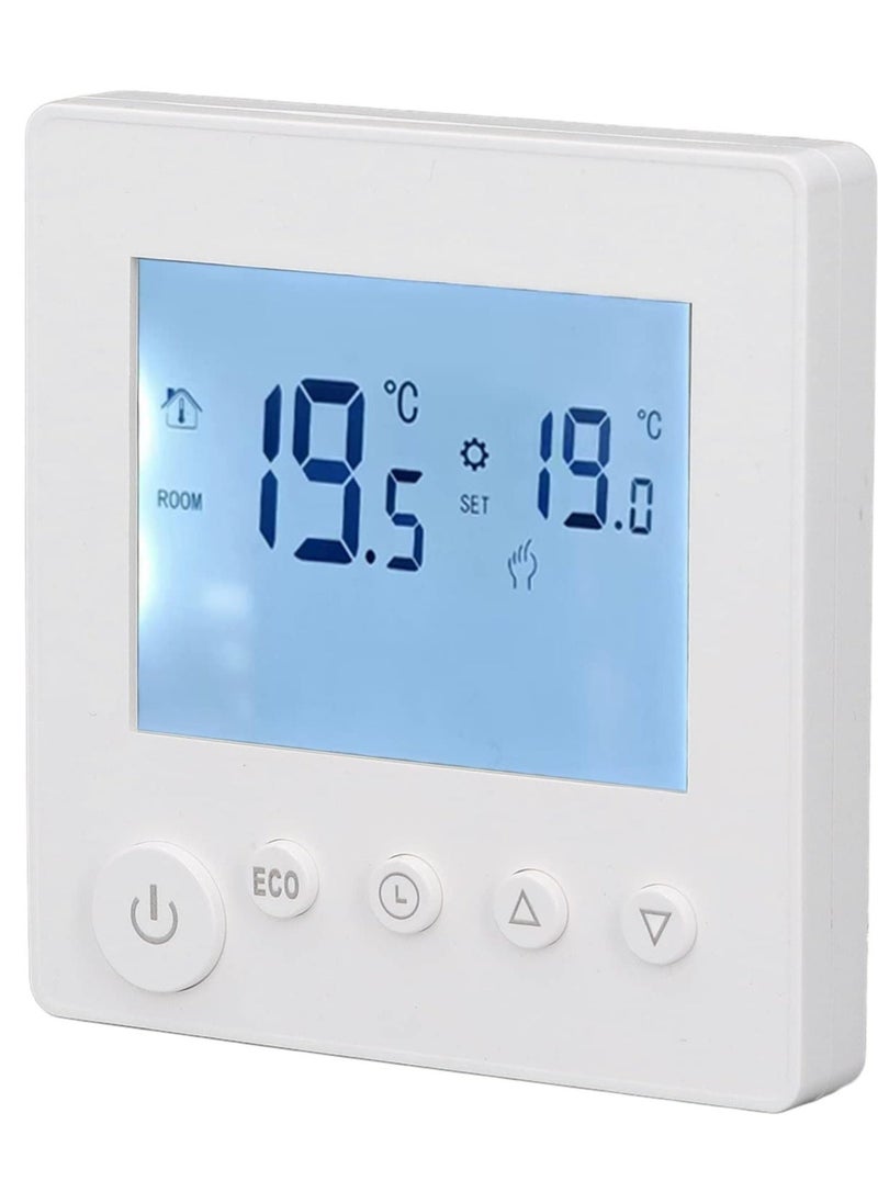 Smart Thermostat 16A LCD Display Non Programmable Thermostat for Home Digital Thermostat with NTC Temperature Sensor 2 Wire Thermostat for Heat Control Ideal for Smart Home