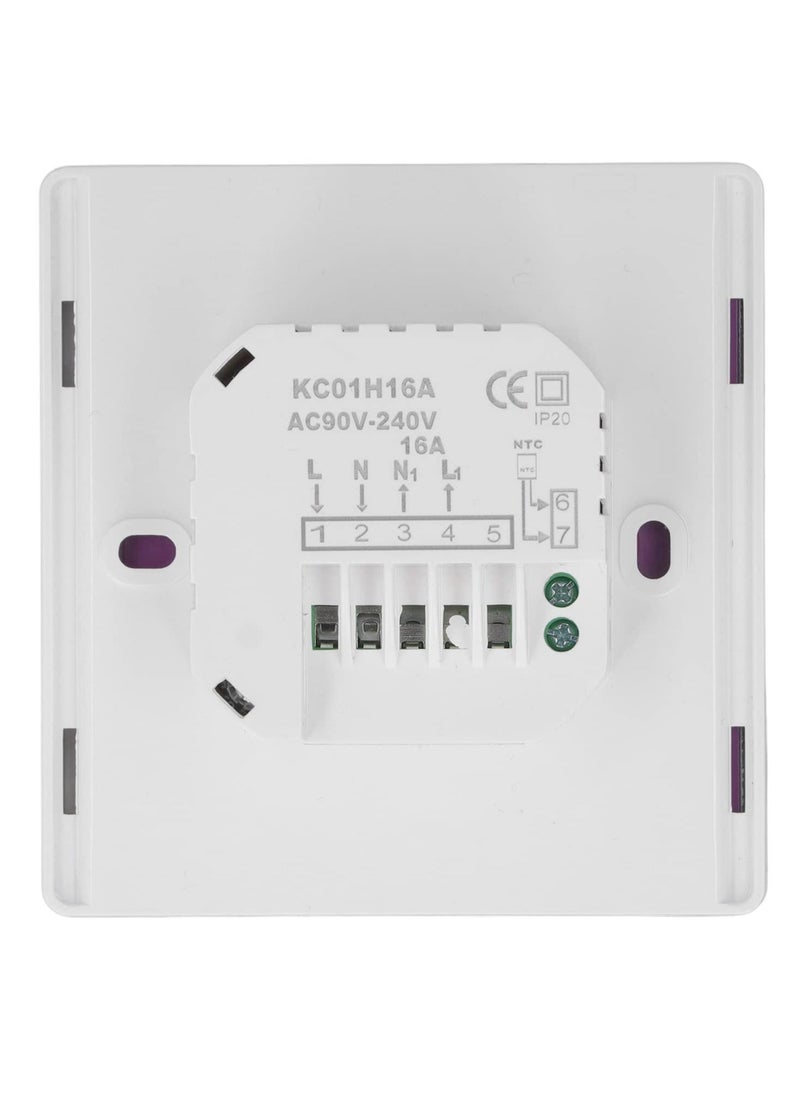 Smart Thermostat 16A LCD Display Non Programmable Thermostat for Home Digital Thermostat with NTC Temperature Sensor 2 Wire Thermostat for Heat Control Ideal for Smart Home