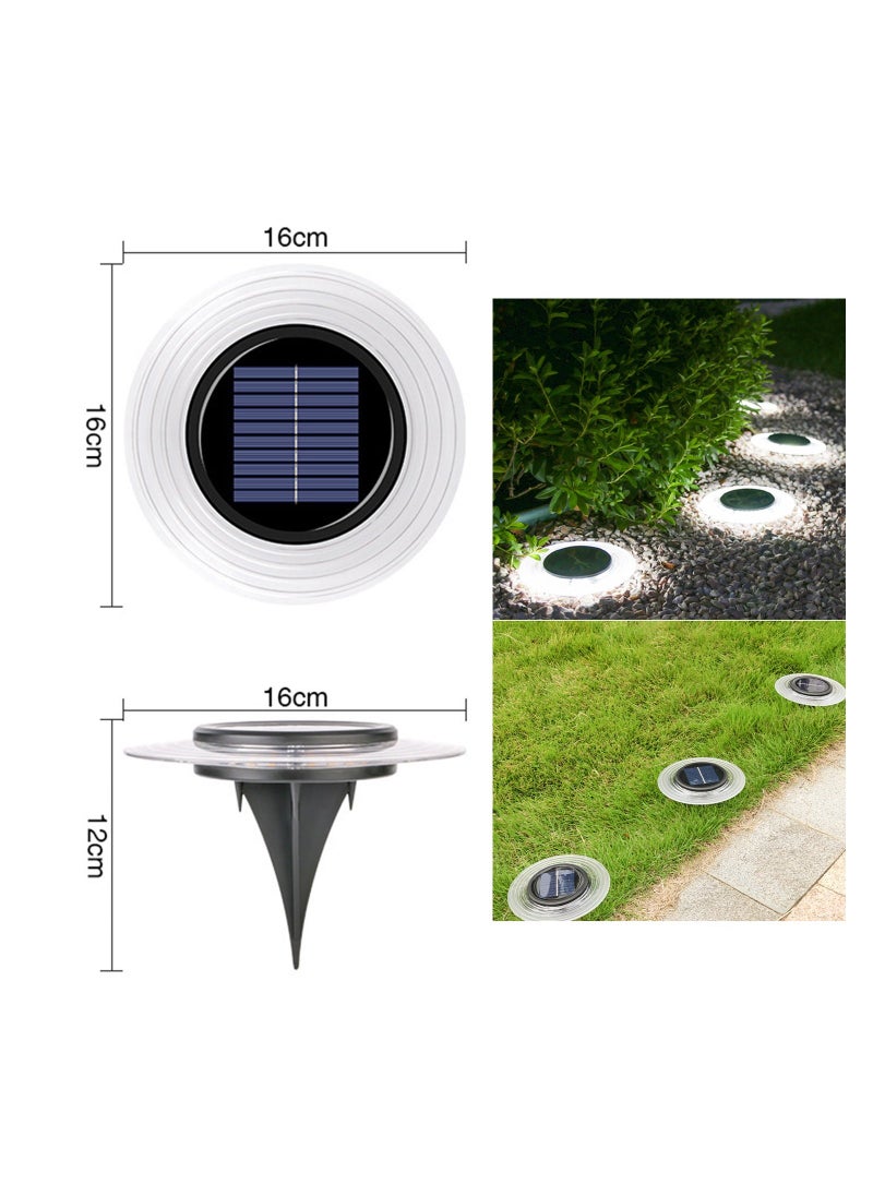 Solar Ground Lights Outdoor Waterproof 28 LED, Bright Solar Powered Landscape Lights, Solar Lights for Outside Pathway, Wall, Deck, Fence (Cold White, 1 Pack)