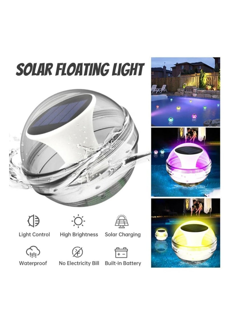 Swimming Pool Light, Light Control Solar Swimming Pool Light, Garden Lamp, Waterproof Solar Floating Light, Water Floating Light, for Aquarium Vase Pond Swimming Pool Garden Party