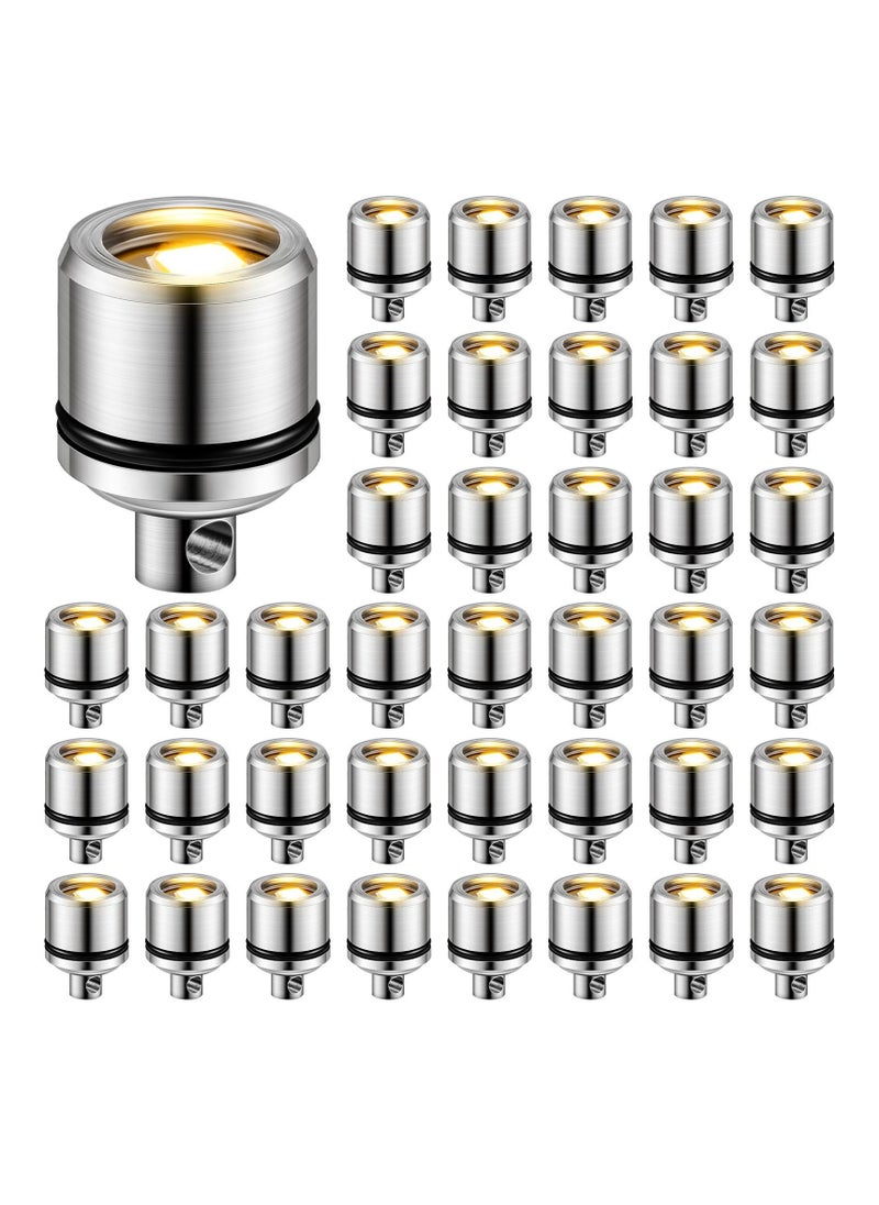 50Pcs Mini Electric Lights Cordless Battery Operated Warm White Small Non Blinking LED Light for DIY Dollhouse Balloon Lantern Party Accessories