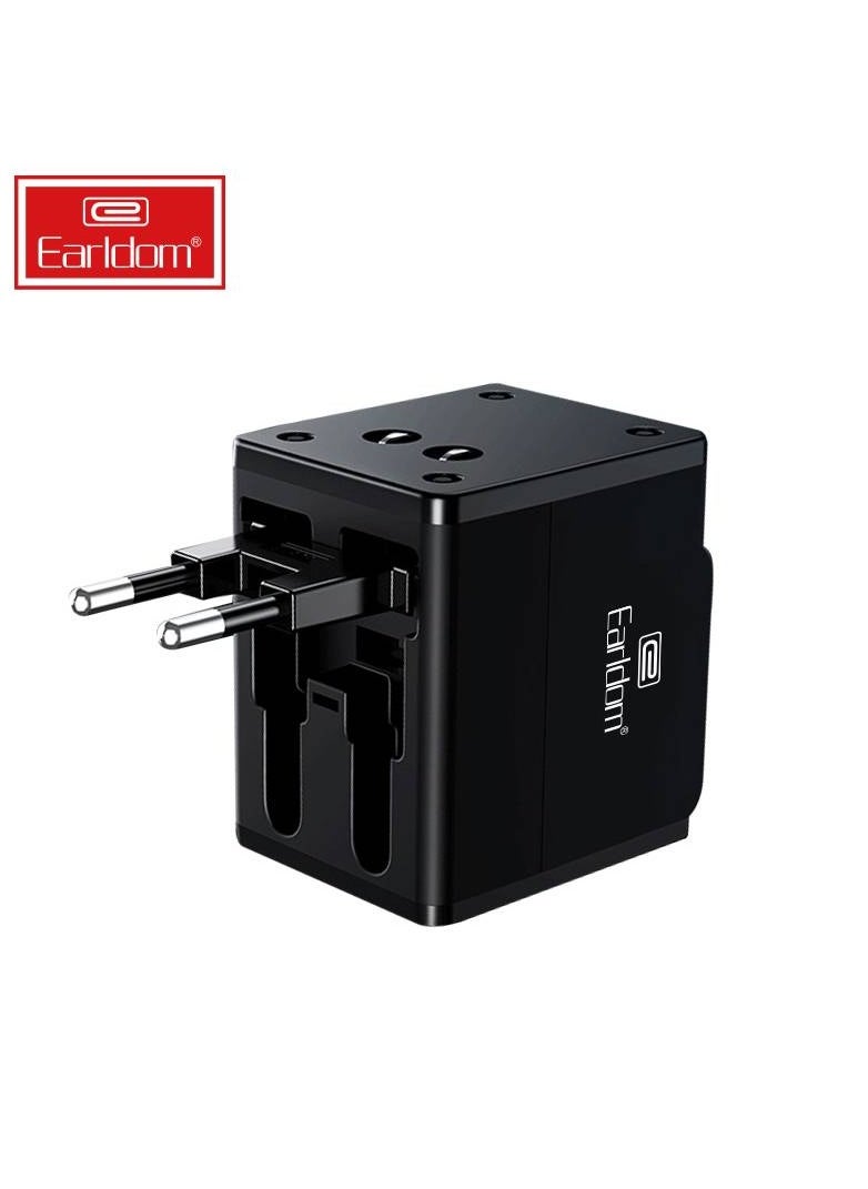 Earldom AC Adapter Charger Dual USB European Plug Universal Socket