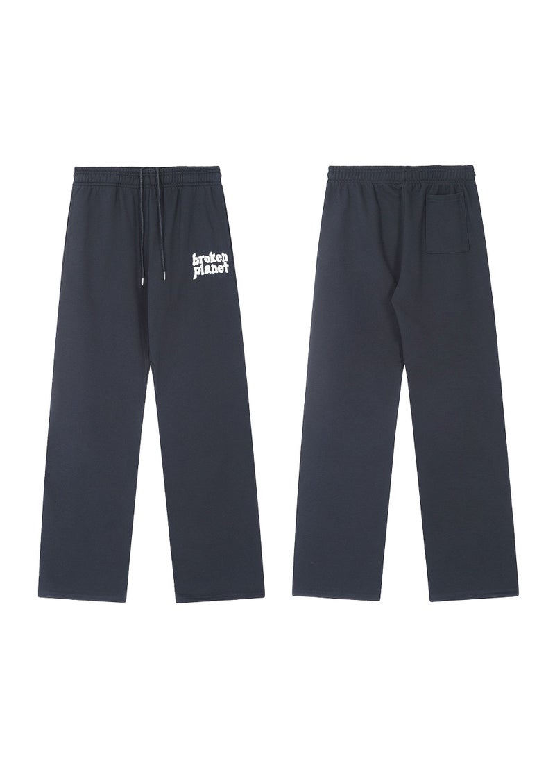 Unisex Basic Letter Hoodie  Sweatpants Set Bp-p319 pants: navy blue