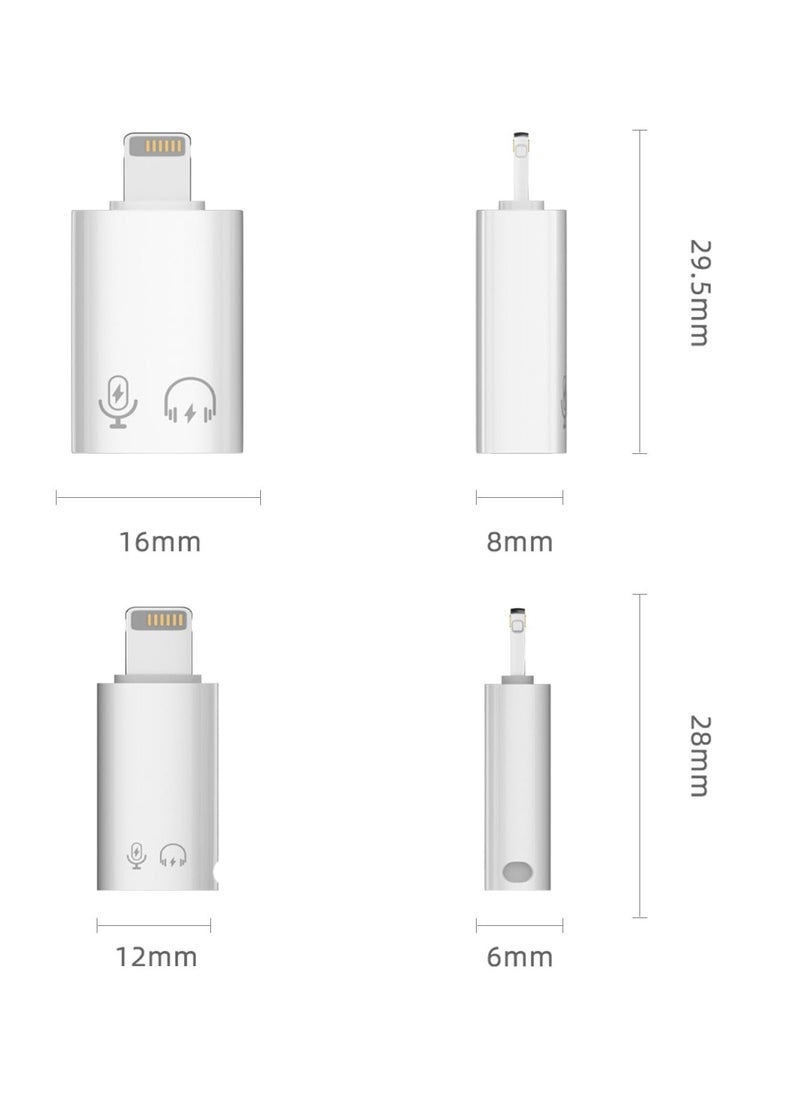 2 Pack Lightning to USB C Adapter, USB C/USB 3.0 Female to Lightning Male OTG Adapter for iPhone/iPad, Support Connect Card Reader, U Disk, USB Flash Drive, Keyboard, Mouse and More