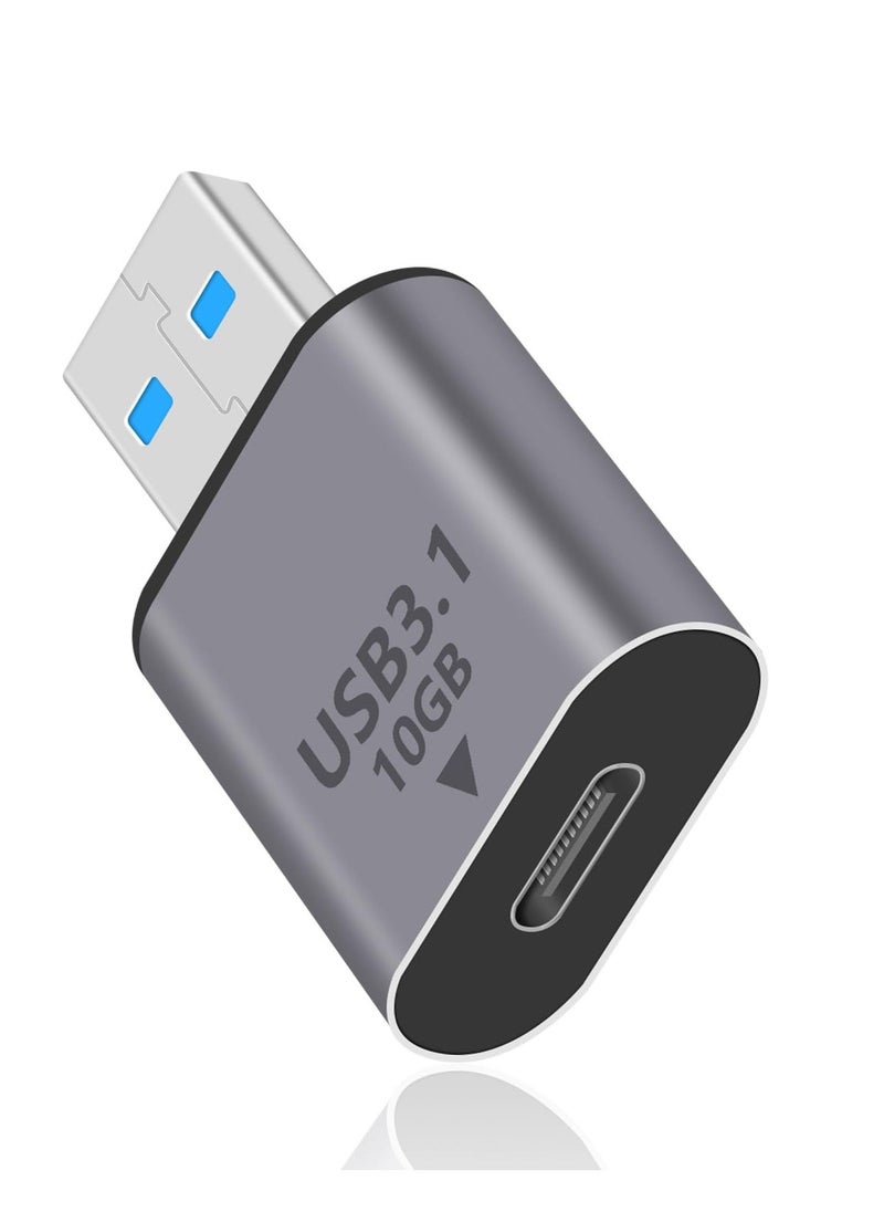 2 Pack USB Male to USB Type C Female Adapter, 3.1 USB A to C Adapter, OTG Fast Charging, Suitable for iphone, Laptop, Power, MacBook