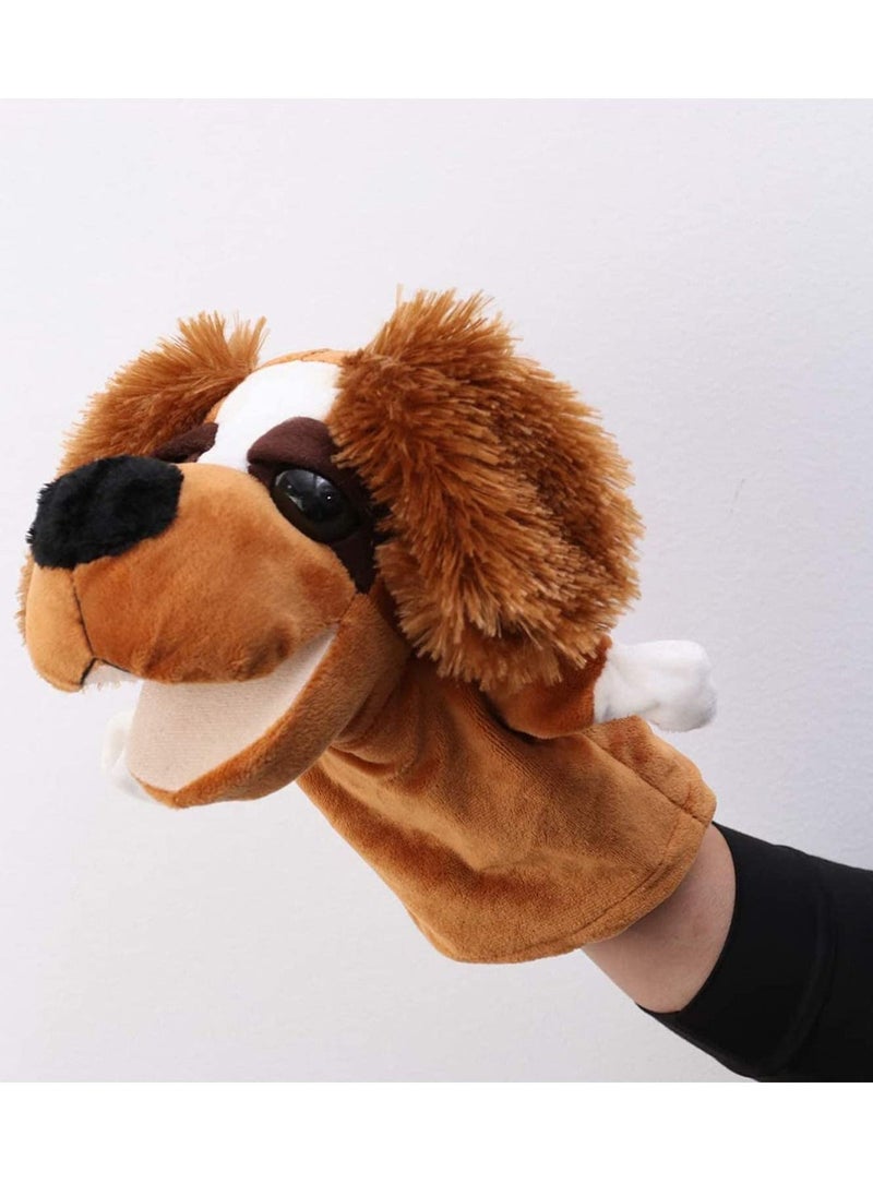 Puppy Hand Puppet Plush Dog Toy Animals Figure Finger Doll Parent- child Interactive Gift for Storytelling Teaching Preschool Role- Play - for Imaginative