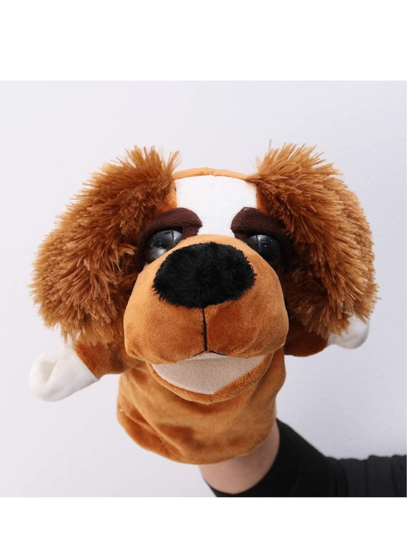 Puppy Hand Puppet Plush Dog Toy Animals Figure Finger Doll Parent- child Interactive Gift for Storytelling Teaching Preschool Role- Play - for Imaginative