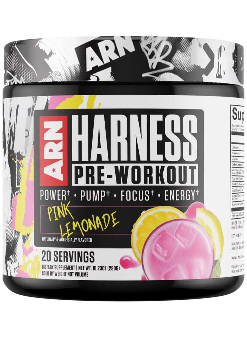 Arms Race Nutrition | Harness | Pre-Workout, 20 Servings (Pink Lemonade)