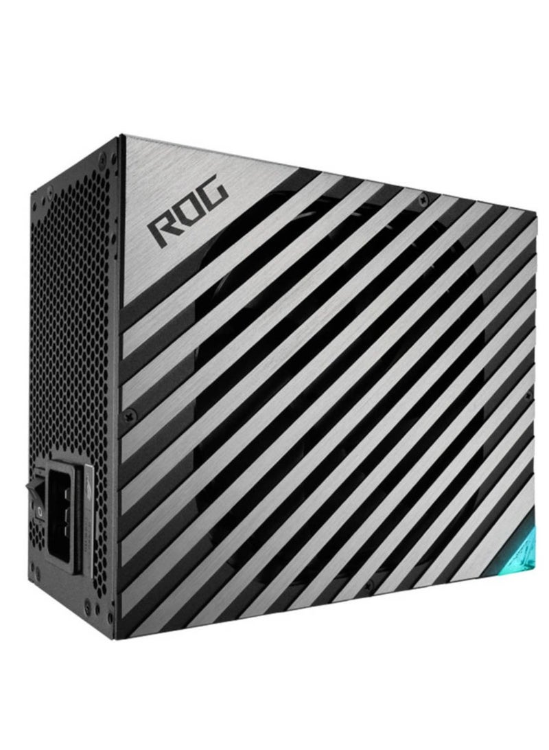 Rog Thor 1600W ATX Power Supply Unit, With Aura Sync & OLED Display, 1600W Power, 80 Plus Titanium Certification, 135mm PWM Fan, 0dB Cooling, Modular Black