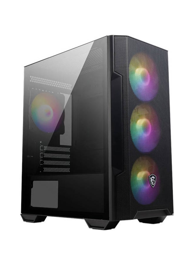 MAG FORGE M100R Micro ATX Tower Gaming PC Case, Tempered Glass Panel, 4 x 120mm ARGB Fans, Up to 240mm Radiator Support, USB 3.2 Gen 1 Type-A, Magnetic Dust Filter, 306-7G20R21-809 Black