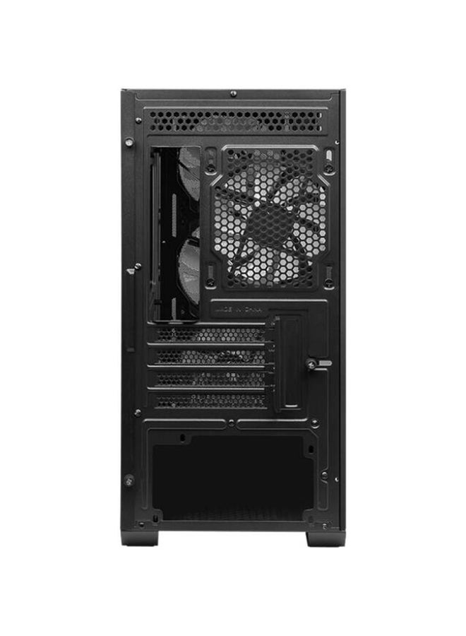 MAG Forge M100A Micro ATX Tower Case, Up to 240mm Radiator Support, 4 x 120mm Pre-Installed Auto-RGB Fans, Side Window & Front Mesh Panel, 2 x USB 2.0, 2 x USB 2 Gen 1, 306-7G20A21-809 Black