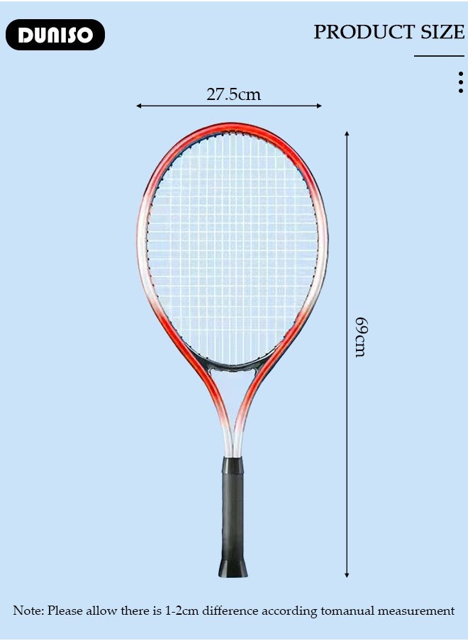 Single Tennis Racket Set for Student Training Tennis and Beginners of 1 Tennis Racquet Lightweight Including 2 Tennis Balls 1 Non-slip Hand Glue 1 Tennis Bag and 1 Water Injection Base