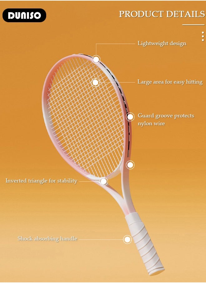 Single Tennis Racket Set for Student Training Tennis and Beginners of 1 Tennis Racquet Lightweight Including 1 Tennis Balls 1 Non-slip Hand Glue 1 Tennis Bag and 1 Water Injection Base