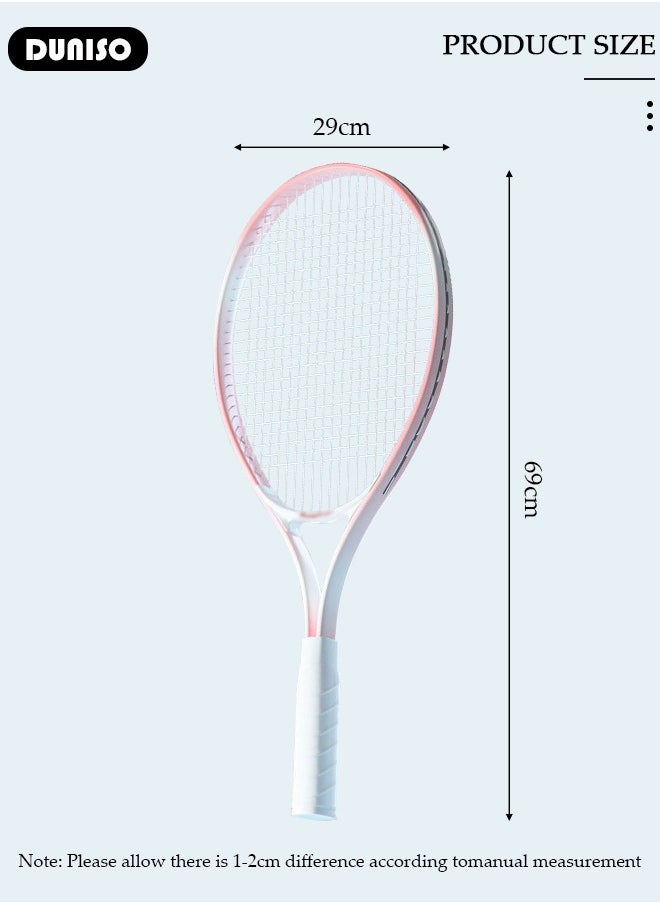 Single Tennis Racket Set for Student Training Tennis and Beginners of 1 Tennis Racquet Lightweight Including 1 Tennis Balls 1 Non-slip Hand Glue 1 Tennis Bag and 1 Water Injection Base