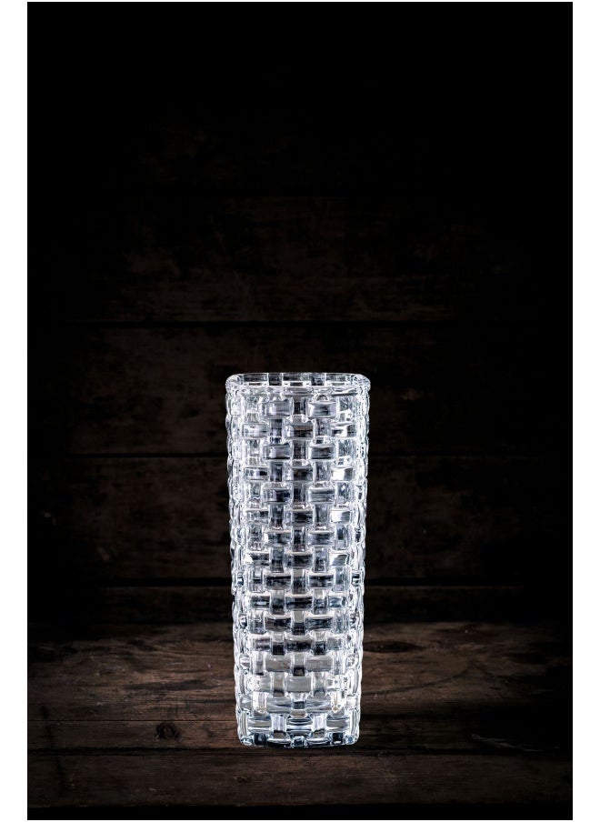 Nachtmann Bossa Nova Collection Crystal Vase, Clear Glass, 11- Inch, Decorative Flower Vase, Anniversary, Wedding, and Housewarming Gift, Dishwasher Safe