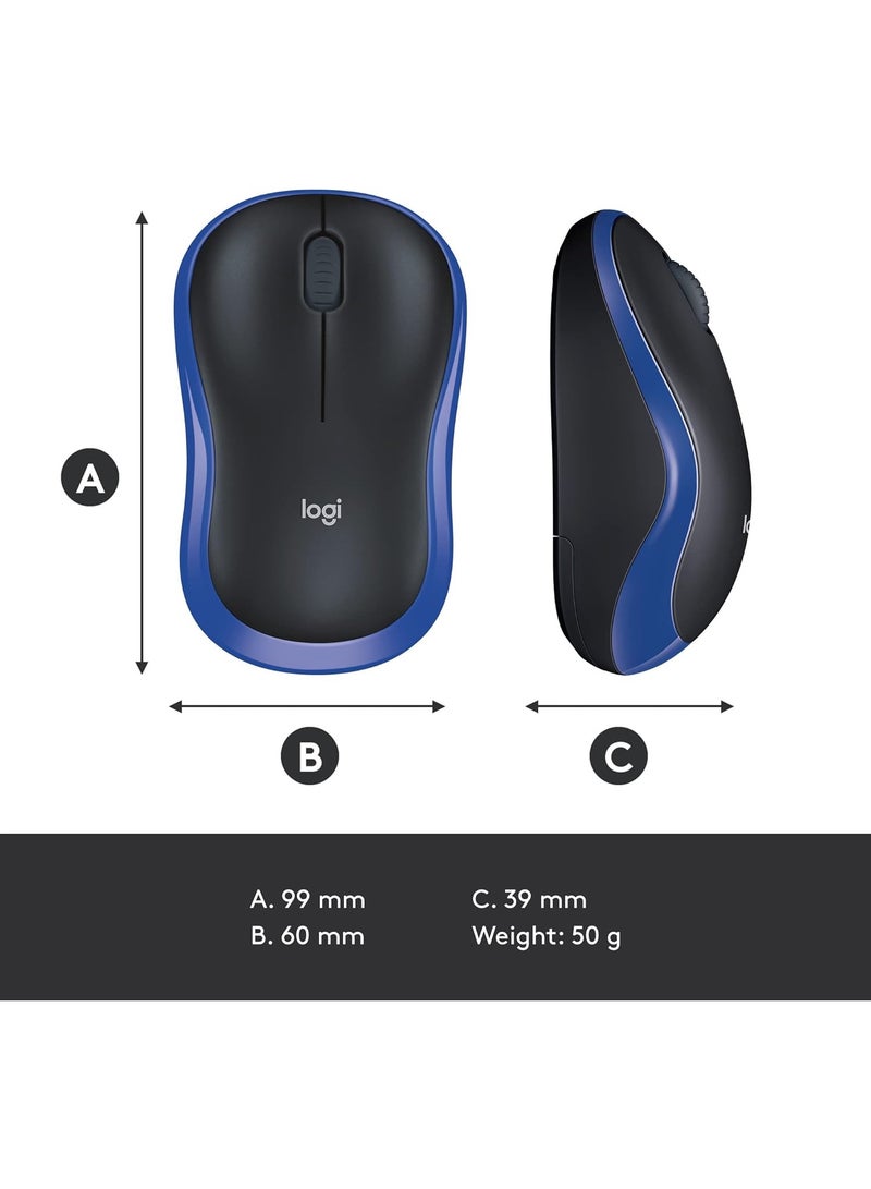 Logitech M185 Wireless Mouse Blue