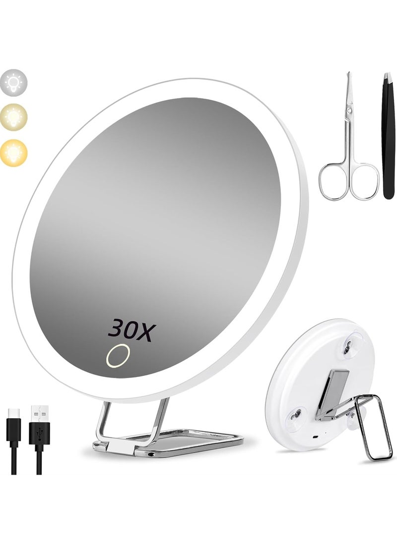 Magnifying Mirror with Light 30X, Large 6