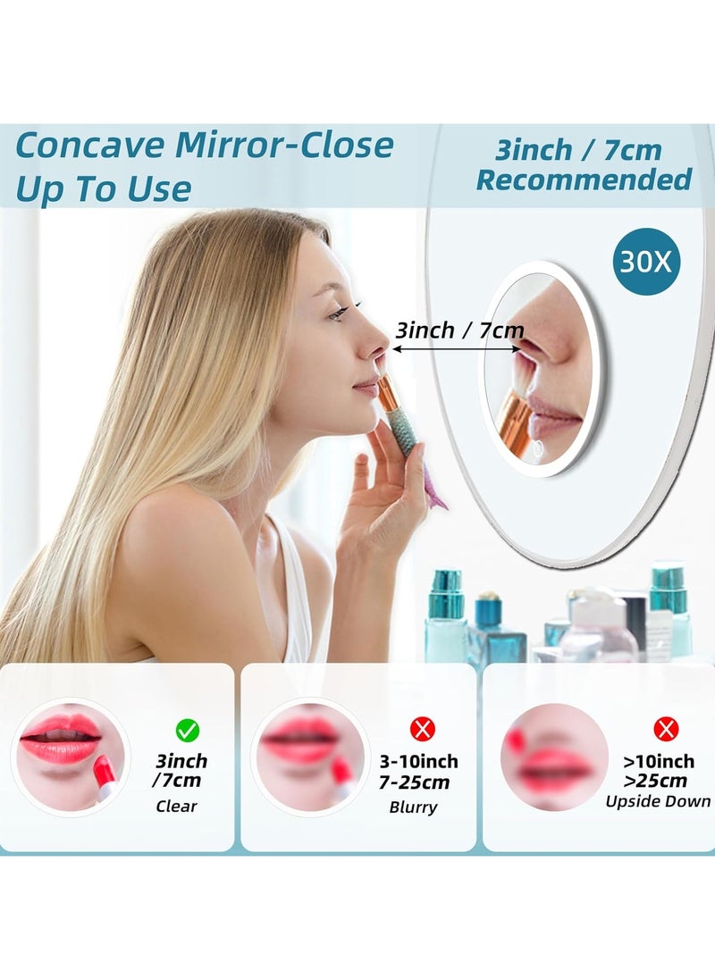 Magnifying Mirror with Light 30X, Large 6