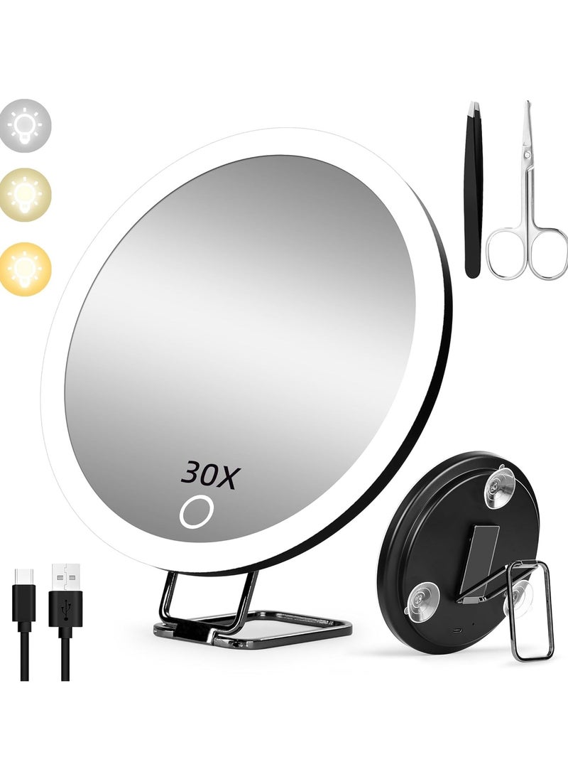 Magnifying Mirror with Light 30X, Large 6