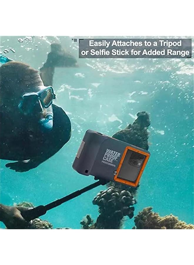 4.7-6.9 inch Extreme Waterproof Underwater Diving Snorkel Phone Case Compatible with All iPhone (Max, Plus, S), Samsung, LG, Google, Android Up to 50Ft, 15M with Lanyard for Bigger Screens