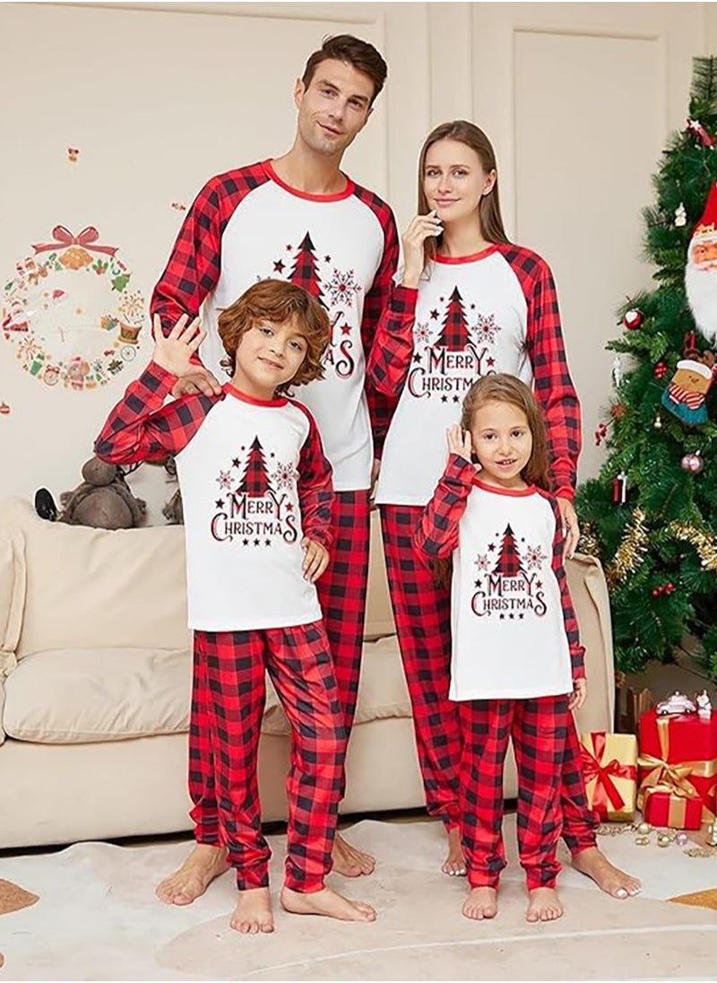 Christmas Family Matching Pajamas Classical Nightwear Sleepwear Sets Long Sleeve Pjs for for Adults Kids and Baby Holiday Xmas Sleepwear Set (Baby Unisex)