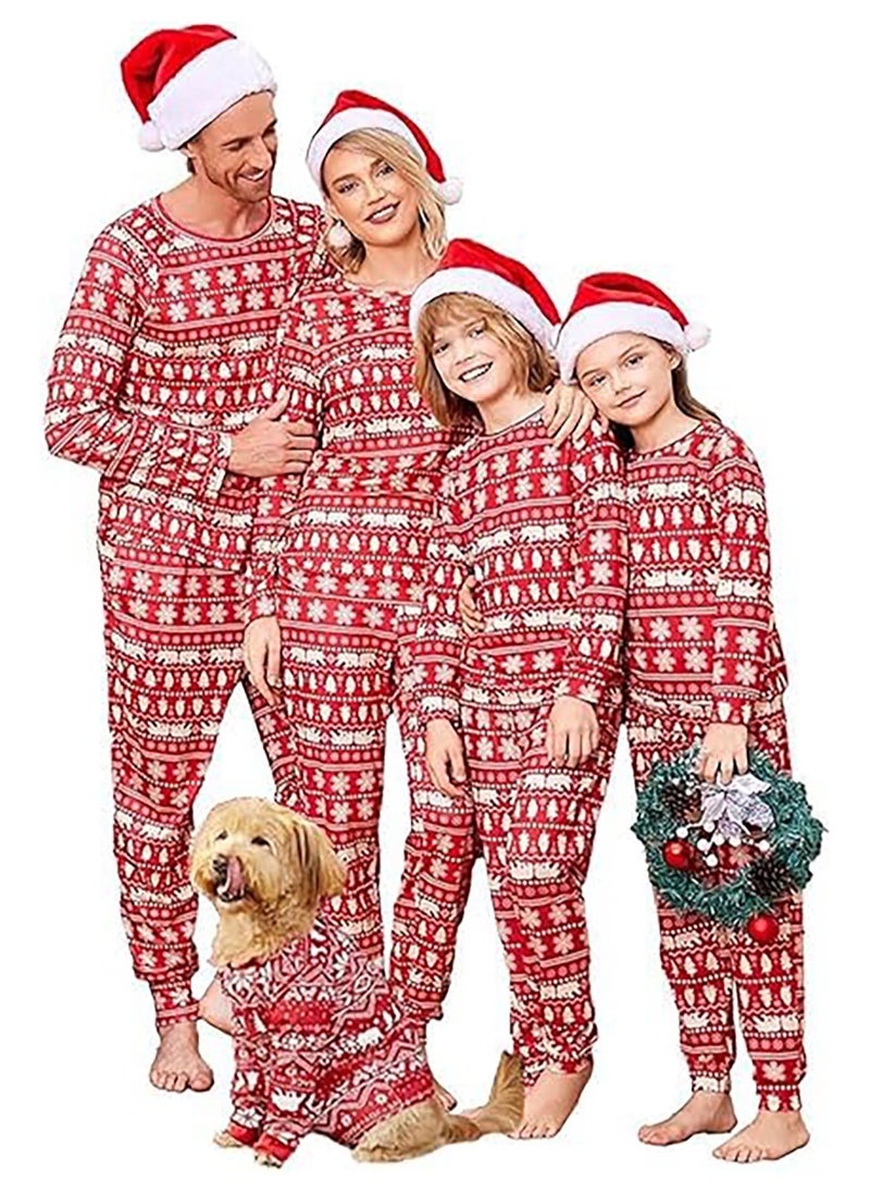 Christmas Family Matching Pajamas Classical Nightwear Sleepwear Sets Long Sleeve Pjs for for Adults Kids and Baby Holiday Xmas Sleepwear Set (Baby Unisex)