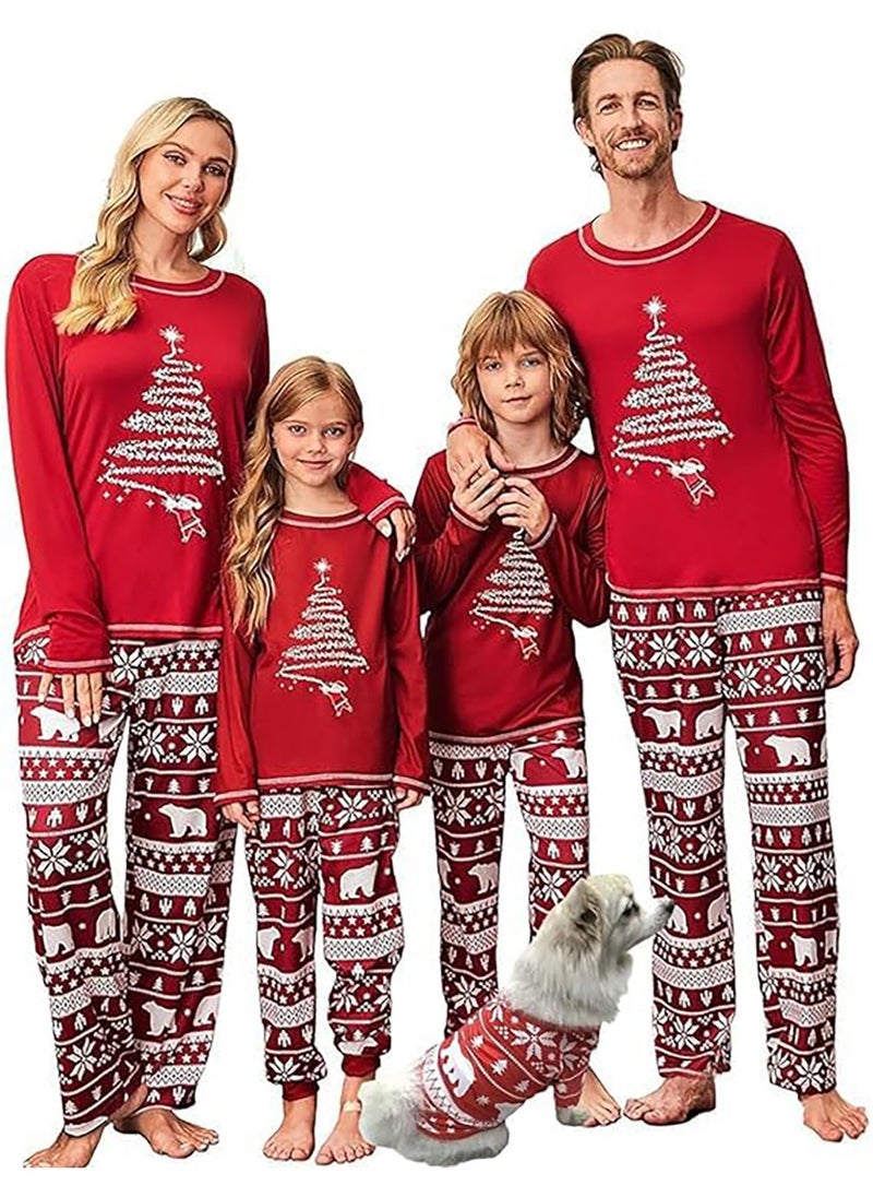 Christmas Family Matching Pajamas Classical Nightwear Sleepwear Sets Long Sleeve Pjs for for Adults Kids and Baby Holiday Xmas Sleepwear Set (Baby Unisex)