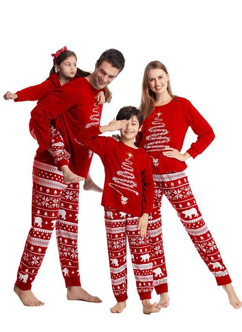 Christmas Family Matching Pajamas Classical Nightwear Sleepwear Sets Long Sleeve Pjs for for Adults Kids and Baby Holiday Xmas Sleepwear Set (Baby Unisex)