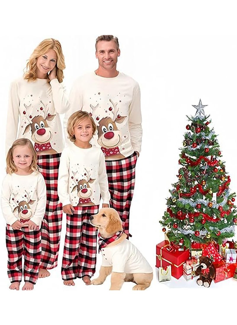 Christmas Family Matching Pajamas Classical Nightwear Sleepwear Sets Long Sleeve Pjs for for Adults Kids and Baby Holiday Xmas Sleepwear Set (Baby Unisex)